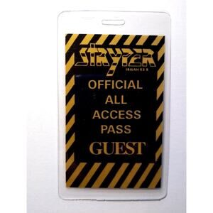 Stryper 1987 To Hell with the Devil Tour Backstage Pass Hard Rock Heavy Metal